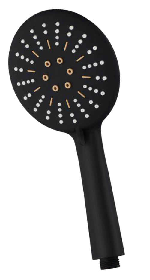 3012-1 Лейка для душа ЧЕРНЫЙ 12*25см (3-функций) HANSEN (50/1шт)