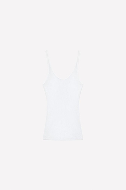 ZARA X LUDOVIC DE SAINT SERNIN ТОНКИЙ ТОП НА БРЕТЕЛЯХ, БЕЛЫЙ