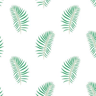 Palm leaves seamless tropical pattern.