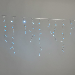 Светодиодная бахрома 3,1*0,5 м., 120 LED, небесно-голубая, статика, прозрачный провод ПВХ, LTC (PIL120CAP-10-2SB)