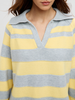 Свитер поло с V-образным вырезом