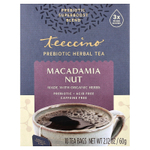 Teeccino, Травяной чай с пребиотиками, орехи макадамия, без кофеина, 10 чайных пакетиков, 60 г (2,12 унции)