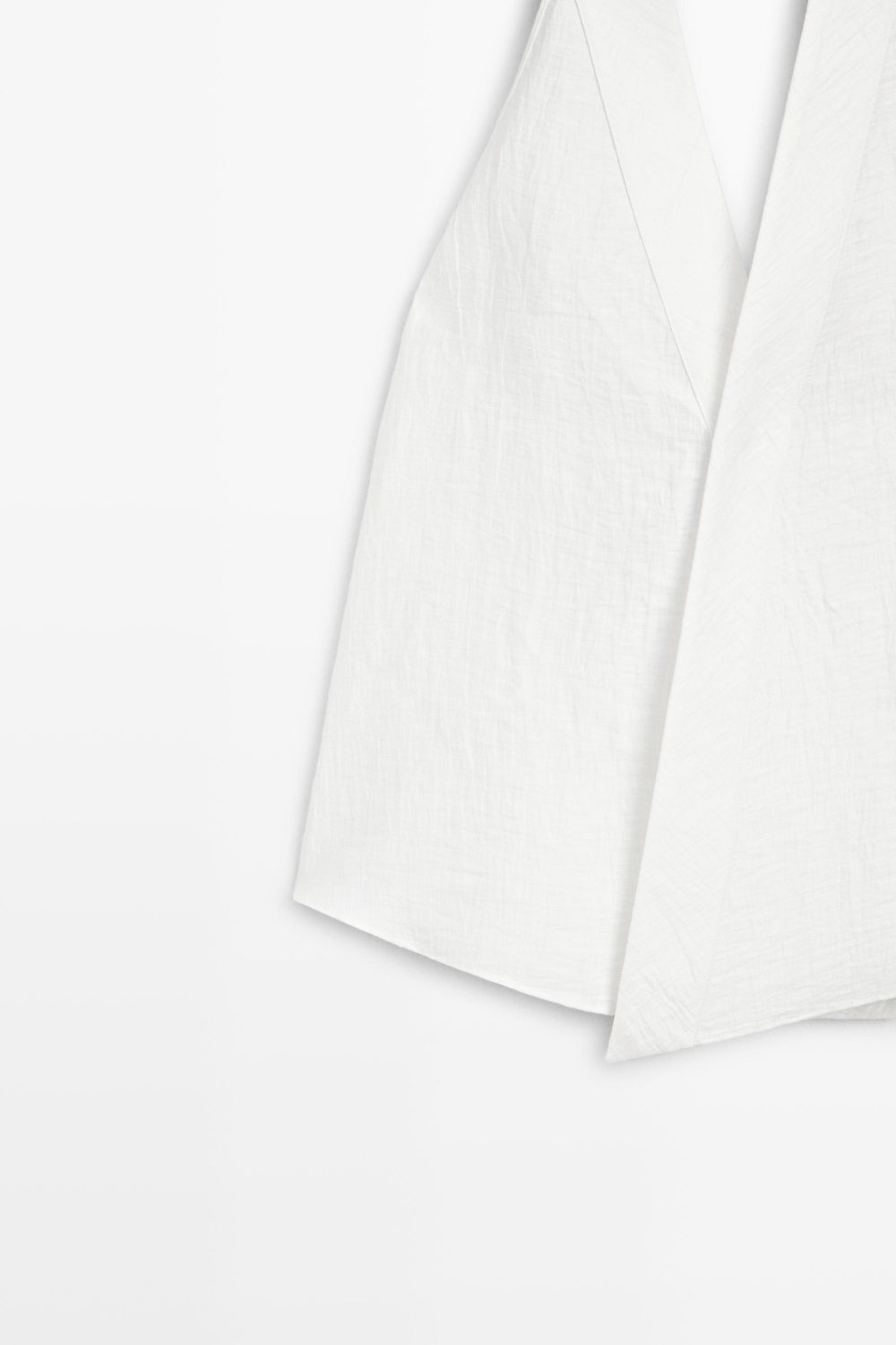 Massimo Dutti Топ из смесового льна с горловиной халтер, белый