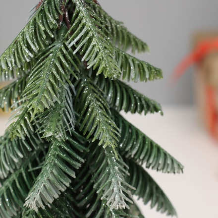 Ёлка декор "Заснеженная с блёстками, в горшочке" 22х7,5 см 10481657