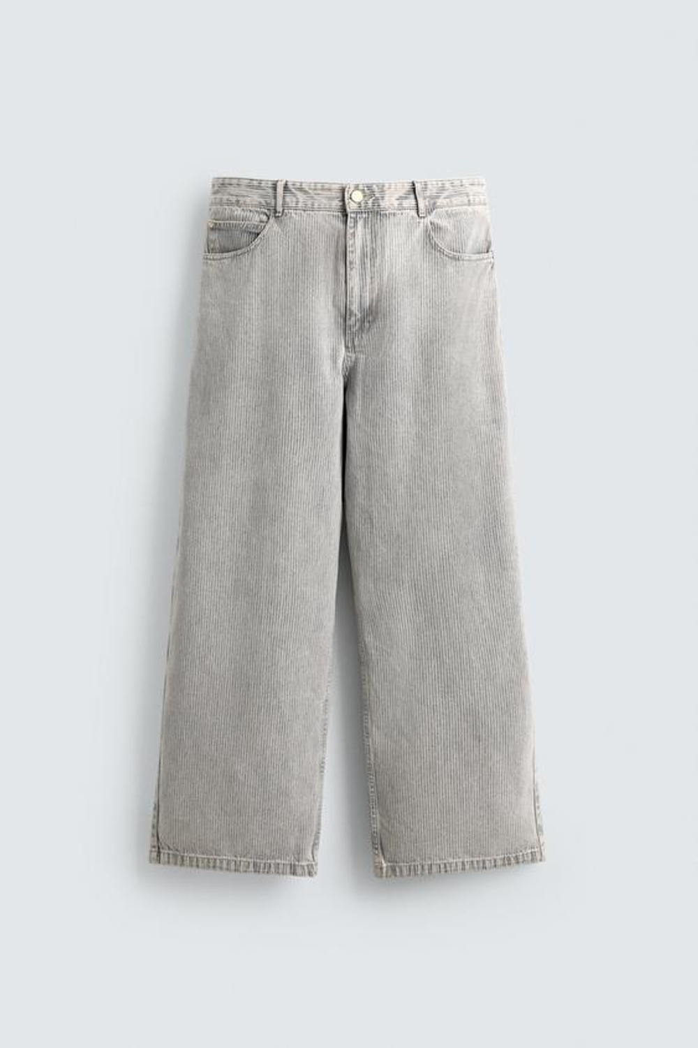 ZARA БРЮКИ RELAXED STRAIGHT FIT В ПОЛОСКУ, ПОЛОСКИ