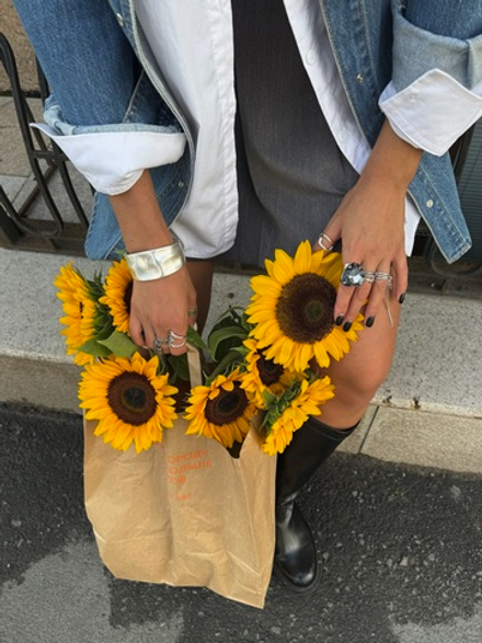 Крафт пакет с подсолнухами 7 шт