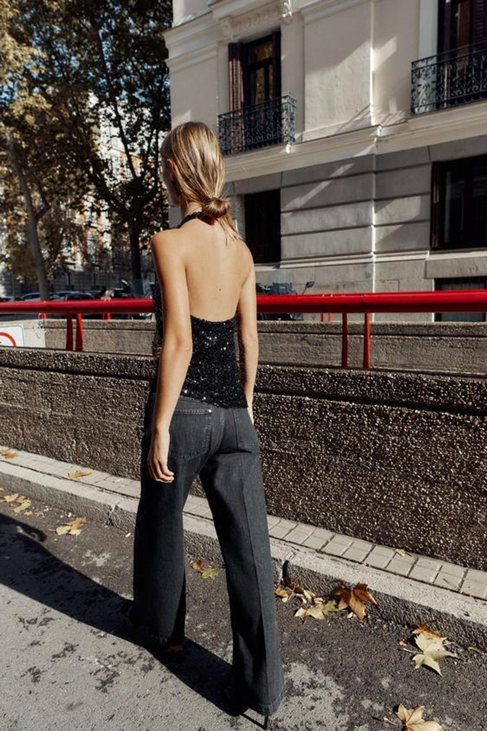 ZARA ДЖИНСЫ Z1975 WIDE LEG С ВЫСОКОЙ ПОСАДКОЙ, ЧЕРНЫЙ