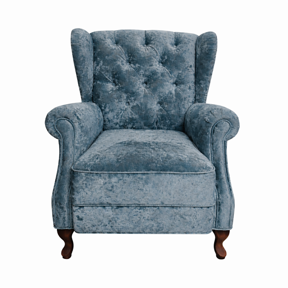 Кресло "Рафаэль Голубая дымка" с каретной стяжкой