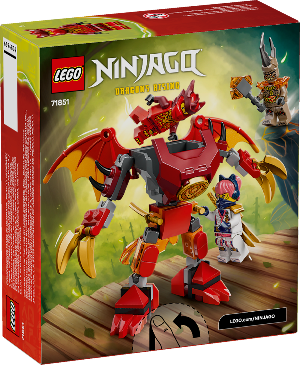 Конструктор Лего Ниндзяго Боевой робот Кая 71851 | LEGO Ninjago Kai's Dragon Mech Battle Pack  85 деталей 6+