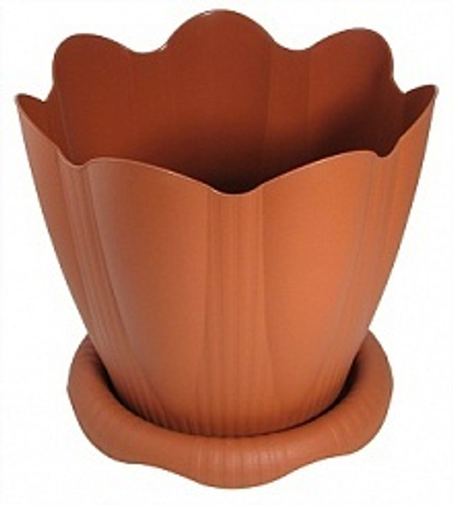 Горшок ЭДЕЛЬВЕЙС с под.1,5л.d=16см,терракот С191Т