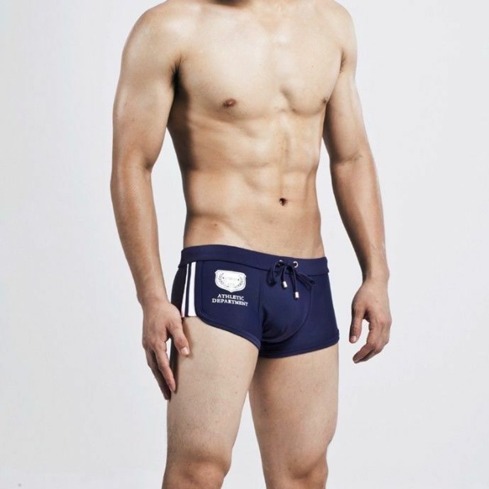 Мужские плавки хипсы темно-синие Seobean Dark Blue Athletic Hip Boxer