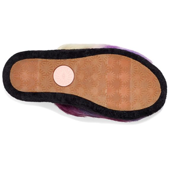 Ugg Fluff Yeah Slide Tie Dye 'Black White Purple'