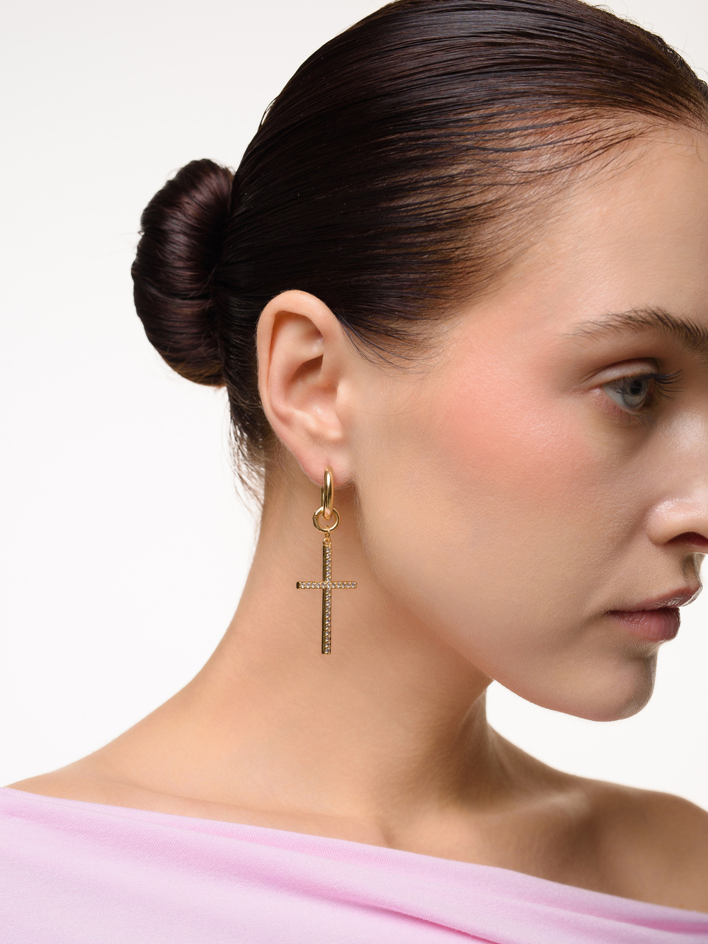 Серьги "Castle White" Gold