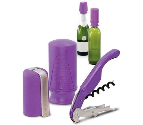 Набор для вина и шампанского фиолетовый  Pulltex