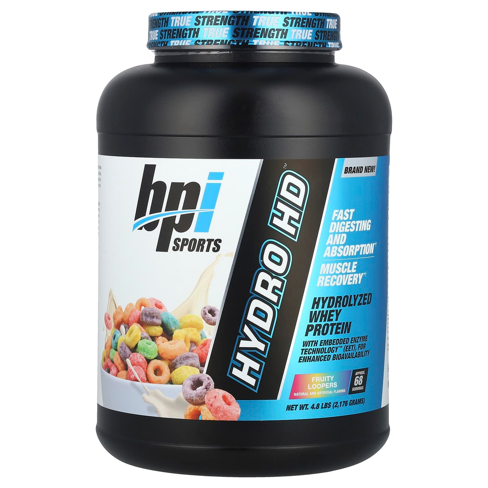 BPI Sports, Hydro HD ™, гидролизованный сывороточный протеин, фруктовый коктейль, 2176 г (4,8 фунта)