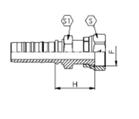 Фитинг DN 25 ORFS (Г) 1.7/16 CS