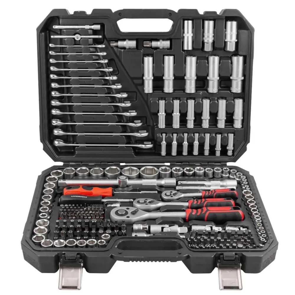 Набор инструментов 218пр. 1/4'',3/8'',1/2''(6гр.)(4-32мм) FORCEKRAFT FK-42182-5