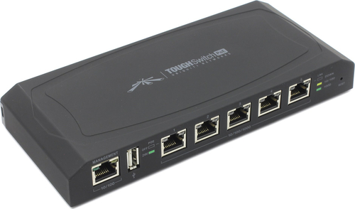 Коммутатор UBIQUITI &lt;TS-5-POE&gt; TOUGH Switch PoE (5UTP 1000Mbps)