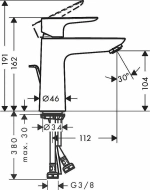 Смеситель для раковины Hansgrohe Talis E 110 71710140