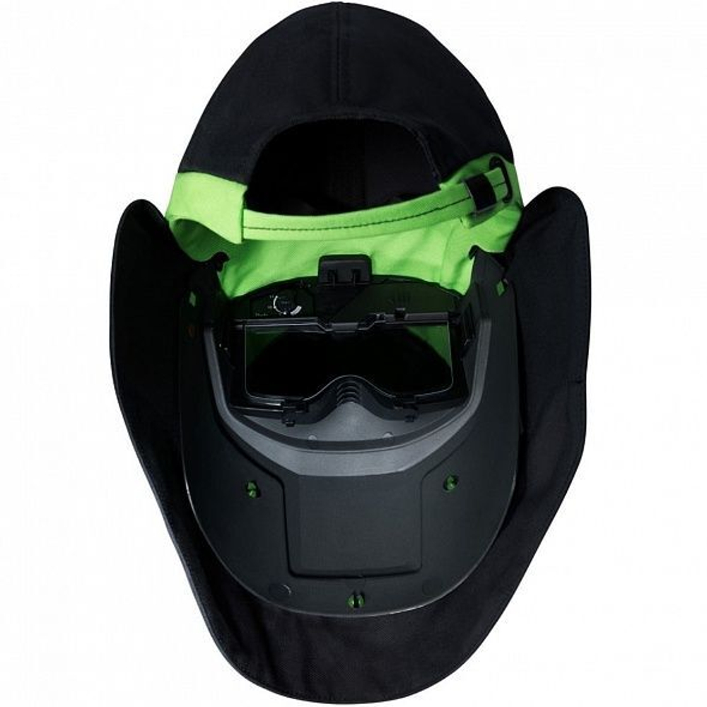 Маска сварочная -кепка weldcap - black/green, variable shade 3/9-12