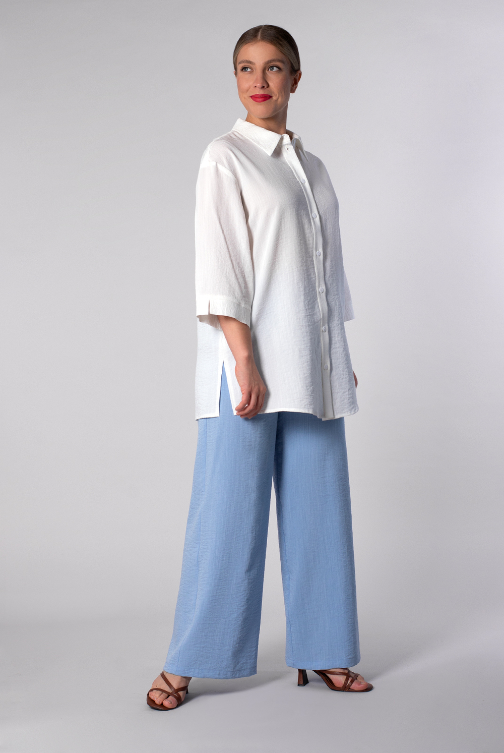 Брюки женские 4323ВП, голубой #477Гол024323ВП