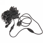 Гирлянда для улицы 11м 100 ламп LED чёрный провод, 8 реж, IP-65, Теплый белый (возможность соединения)