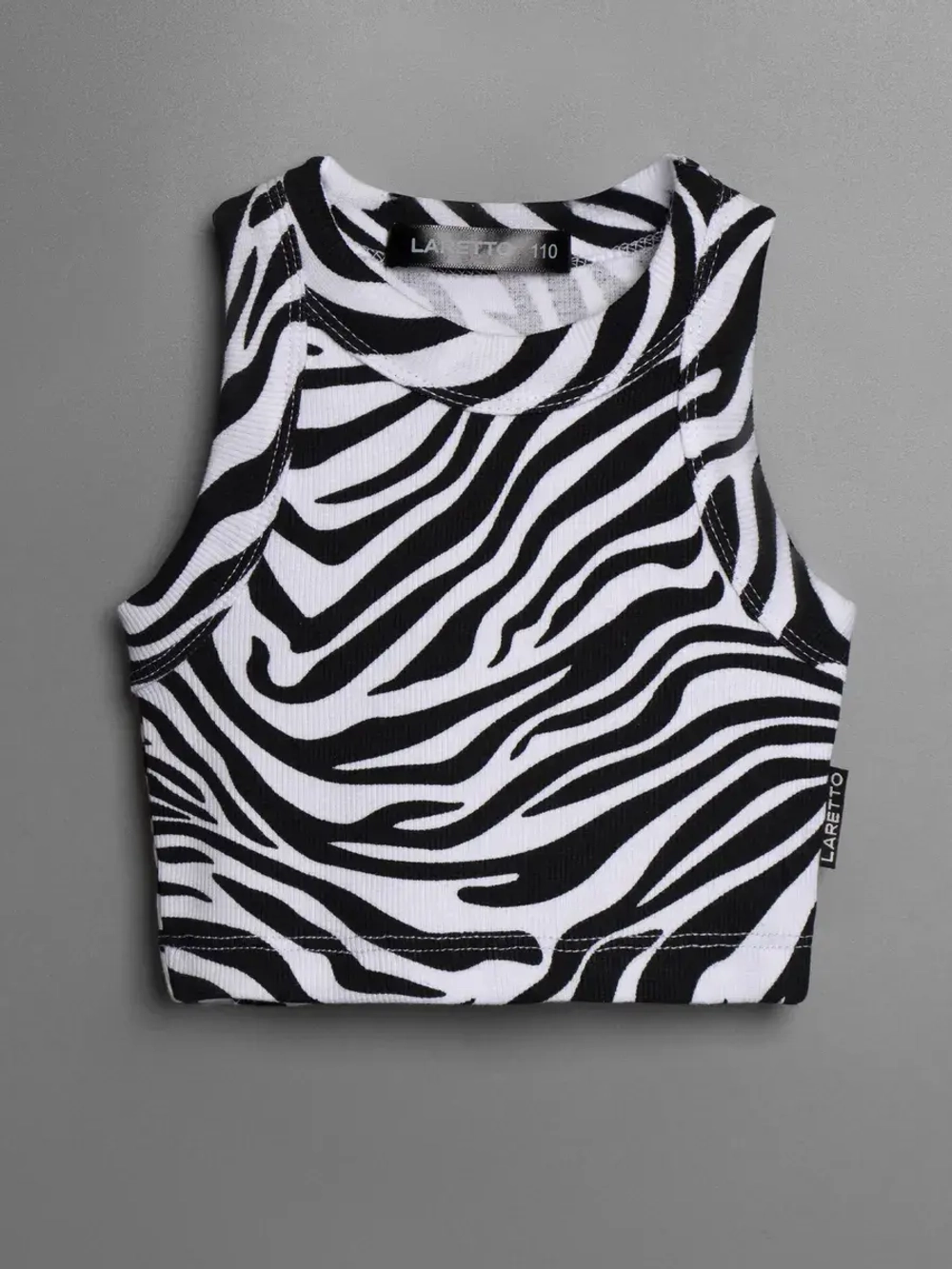 Летний кроп топ трикотажный детский