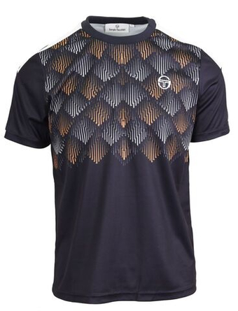 Мужская теннисная футболка Sergio Tacchini Punte - black/apricote