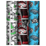 Упаковочная бумага глянц. 70*100см. "Cool boys" 80 г/м2, ассорти, 3 диз. (MESHU)