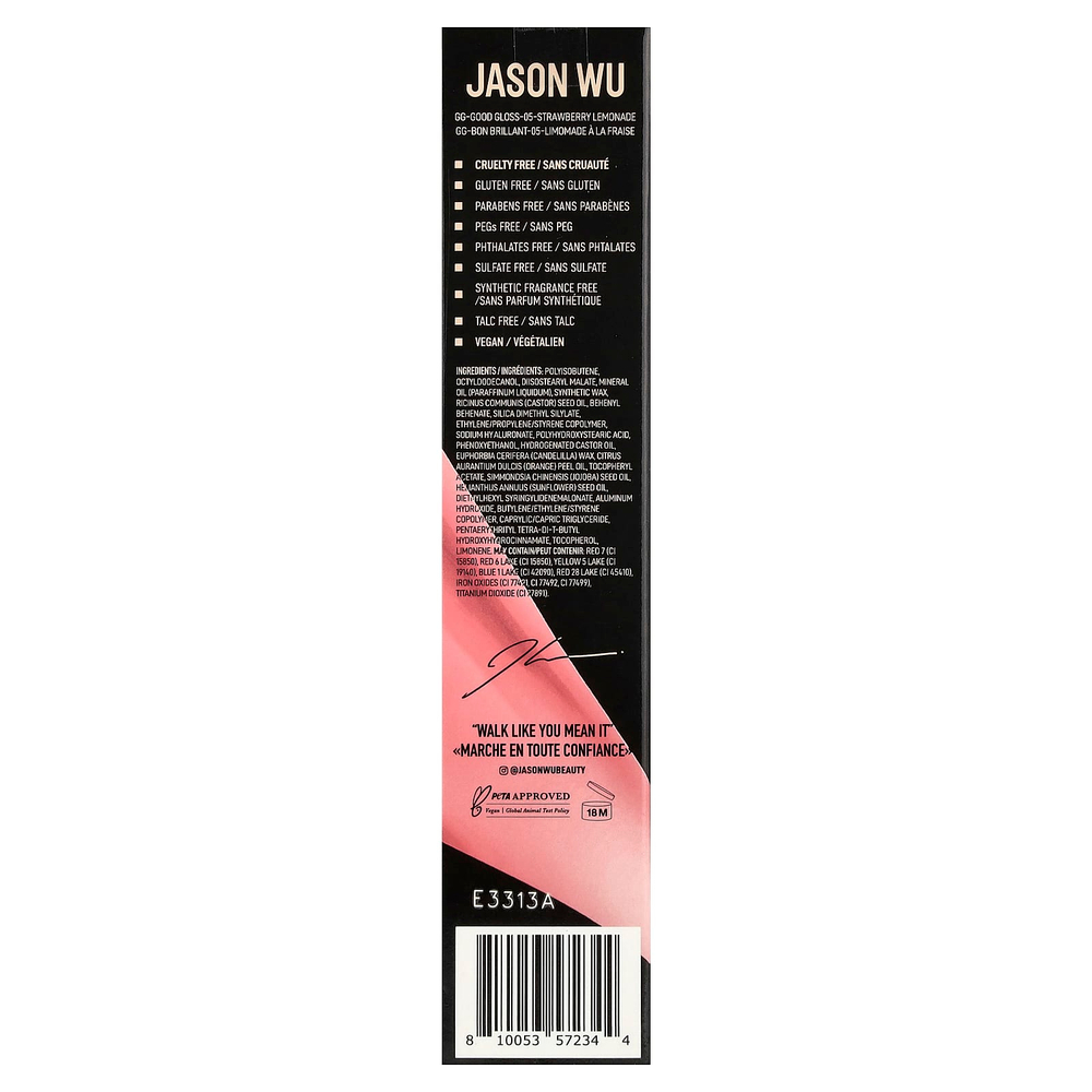 Jason Wu, Good Gloss, оттенок 05, клубничный лимонад, 3,97 мл (0,13 жидк. унции)