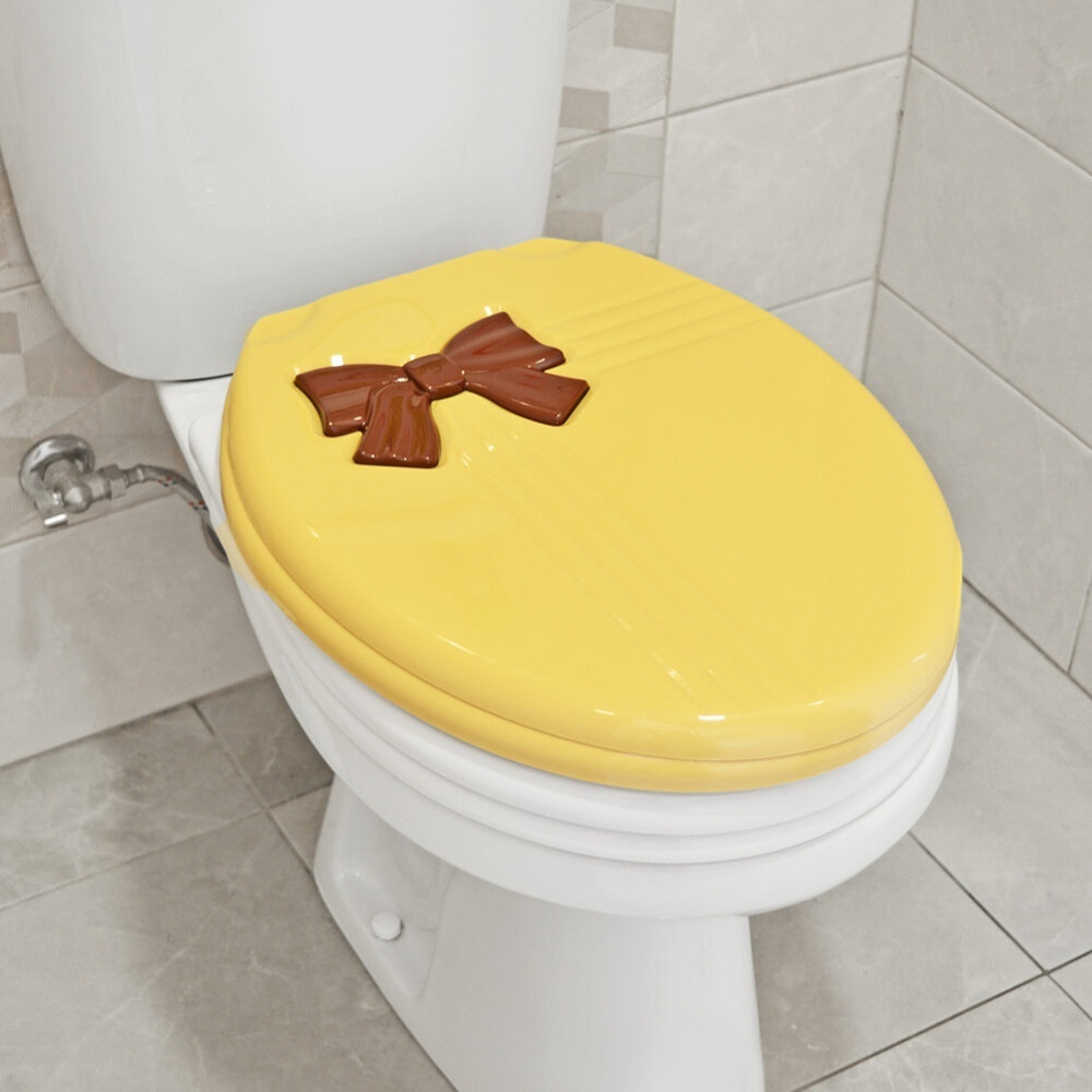 Сиденье для унитаза "Комфорт Люкс" бежевый/темно-коричневый