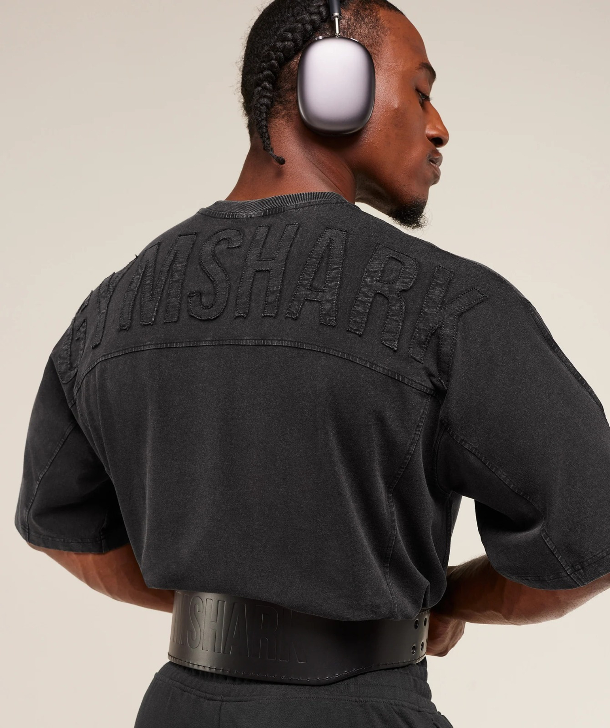 Футболка GYMSHARK Power Washed T-Shirt GS Black