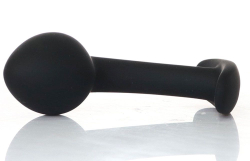 Черная анальная втулка Curved - 9 см.