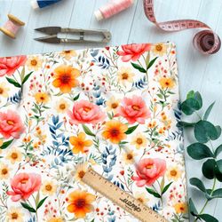 Ткань премиум бифлекс буйство цветочной фантазии