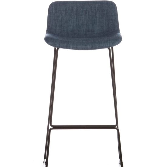 Барный стул Neo с мягкой обивкой синего цвета