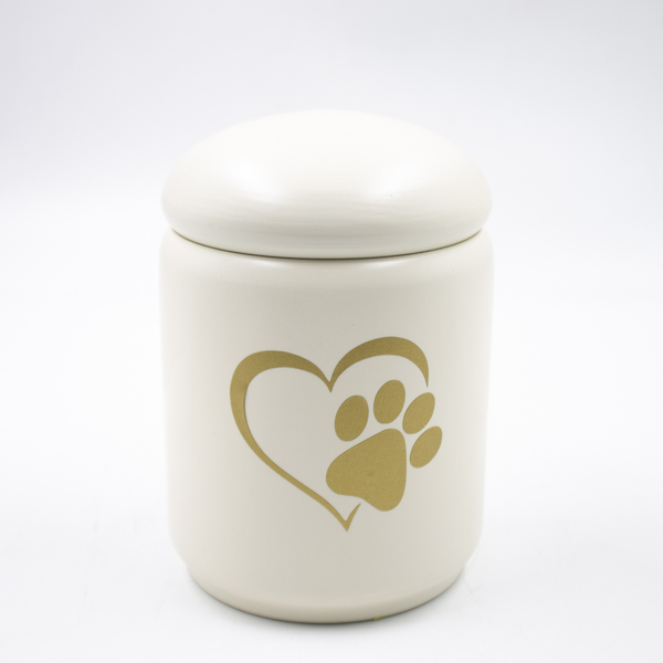 Урна для праха животных Традиция-мини слон. кость "Сердце"