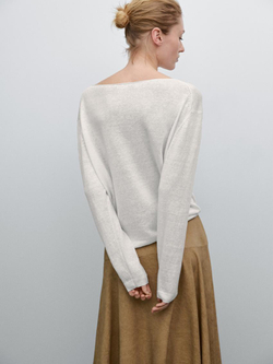 Massimo Dutti Свитер из 100% льна, белый