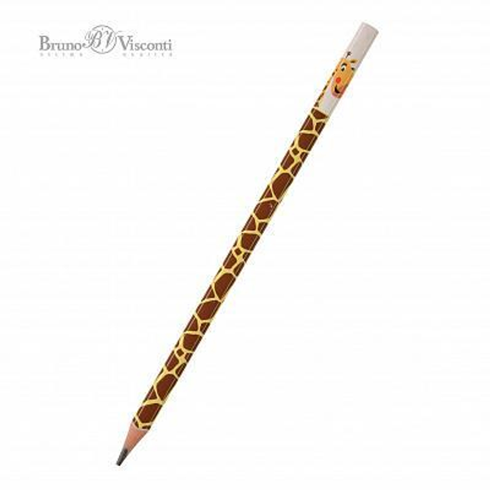 Карандаш ч/г НВ пластиковый корпус "ArtGraphix Fun.Жираф" (Bruno Visconti)
