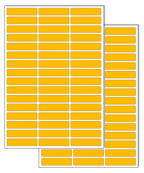 Темно-желтые виниловые наклейки для маркировки Policomprint М13, 42х10 мм. 96 шт. Глянец.