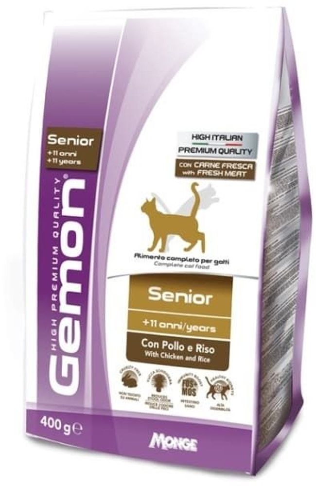 *Gemon 400г Cat корм для пожилых кошек с курицей и рисом (Уценка) *Gemon 400г Cat корм для пожилых кошек с курицей и рисом (Уценка)