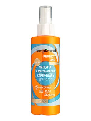 Сompliment Protect Line Спрей-вуаль для волос Защита и восстановление от солнца, воды, ветра