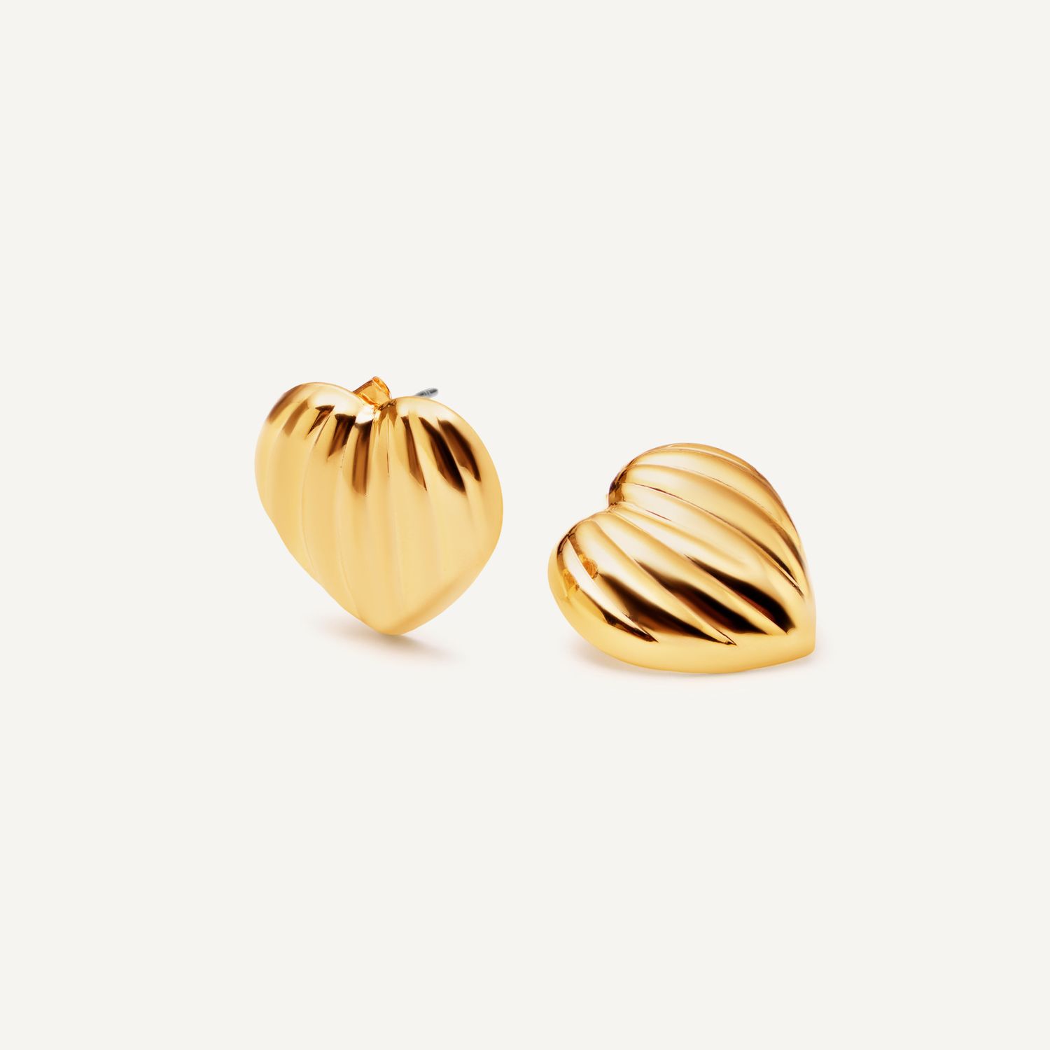 Серьги Plicated Heart Earrings – Gold
