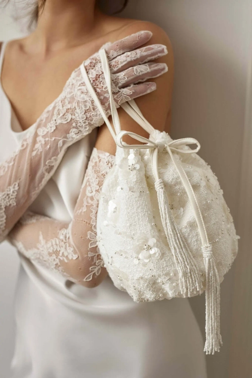 Свадебный кисет с пайетками