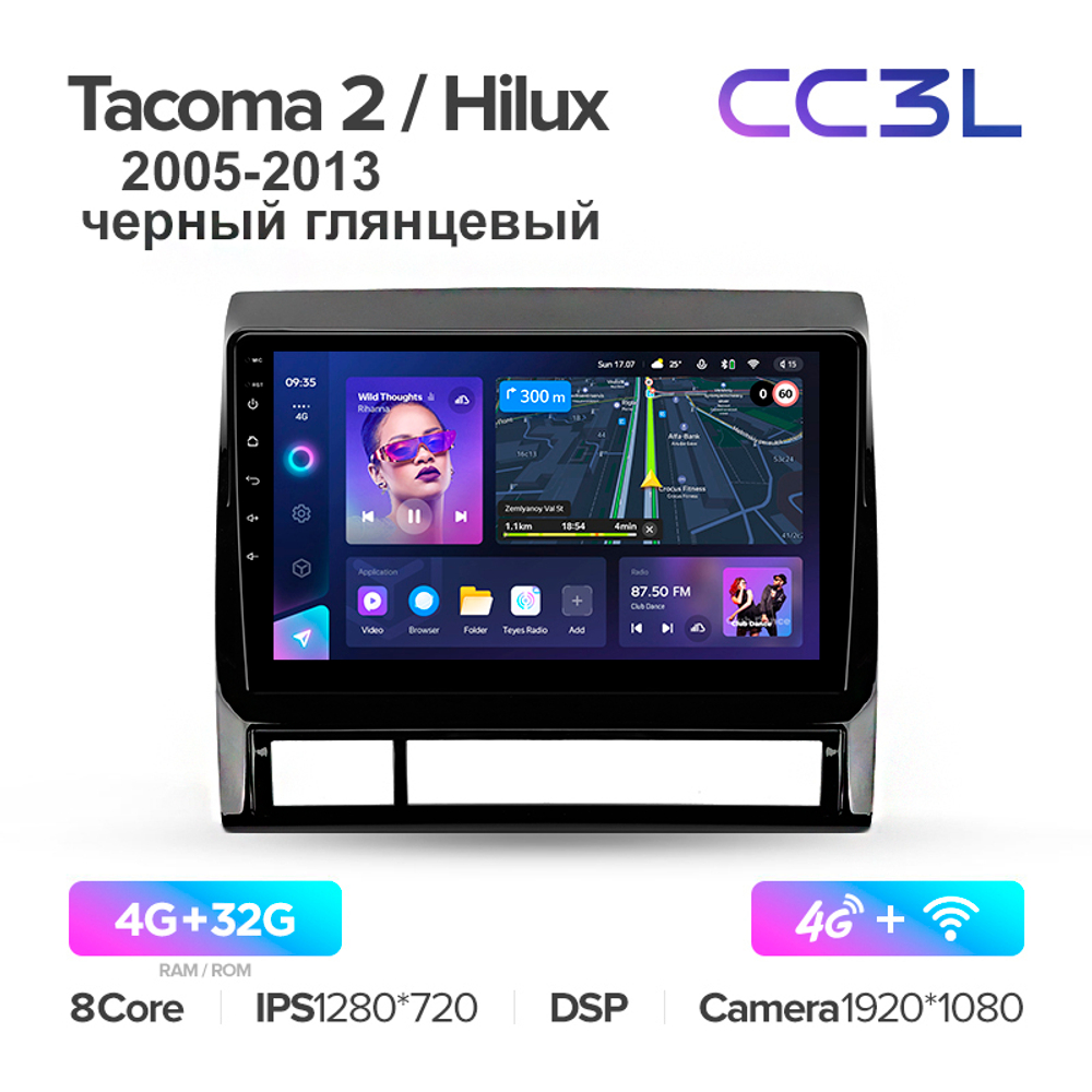 Teyes CC3L 9"для Toyota Tacoma, Hilux 2005-2013