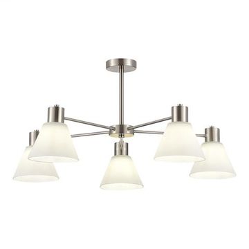 SLE1561-103-05 Светильник потолочный Никель/Белый E27 5*60W ARKI