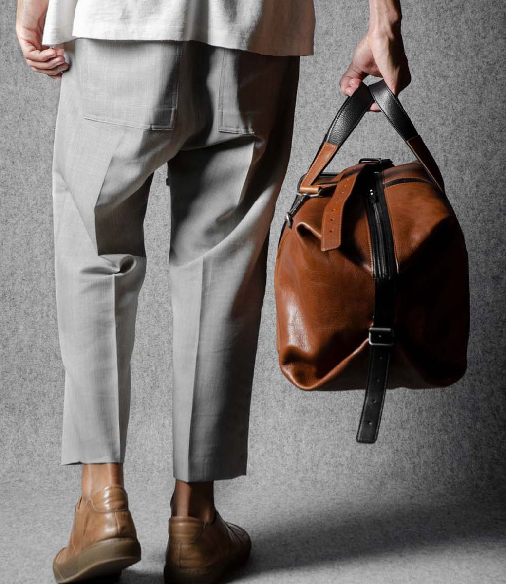 Hard Graft Layover Holdall Classic Leather — дорожная сумка из кожи