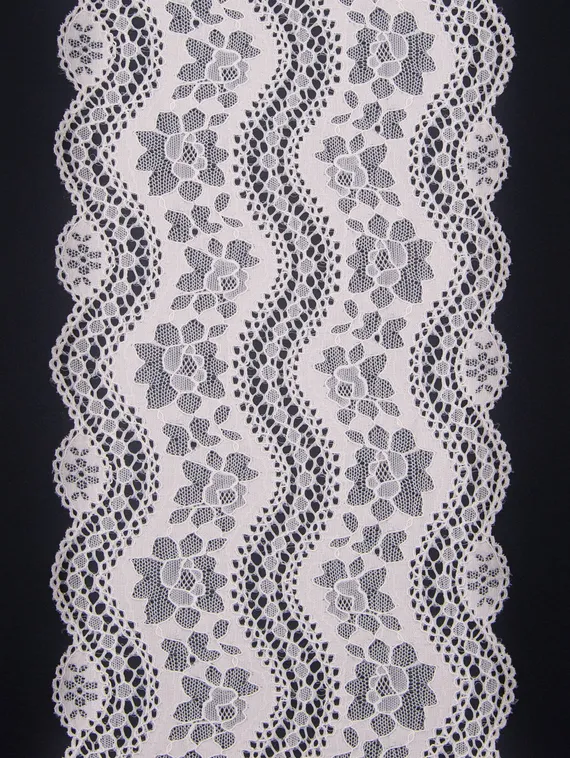 1386 Кружево эластичное 18,5 см, Италия, кремовый