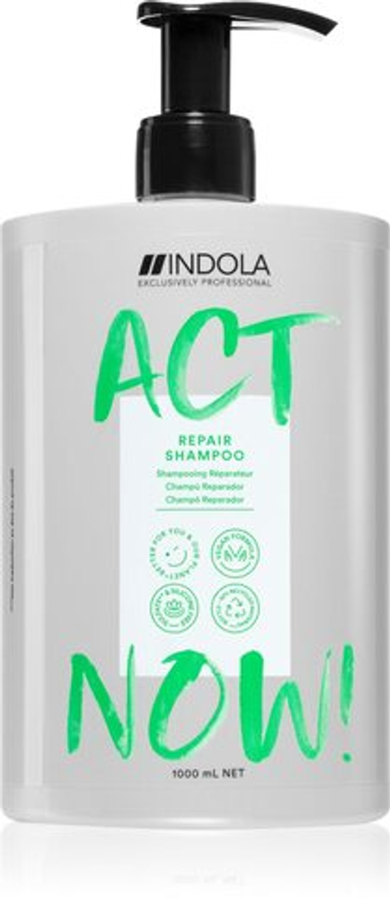 Indola Act Now! Repair - очищающий питательный шампунь для волос /   1000  ml  / GTIN 4045787578447