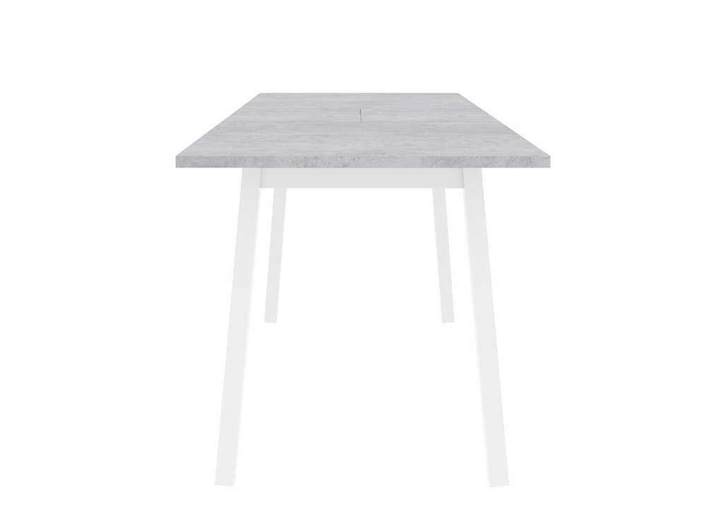 Стол кухонный обеденный раздвижной Белый/Цемент Светлый, Венеция, 110х70х75 см