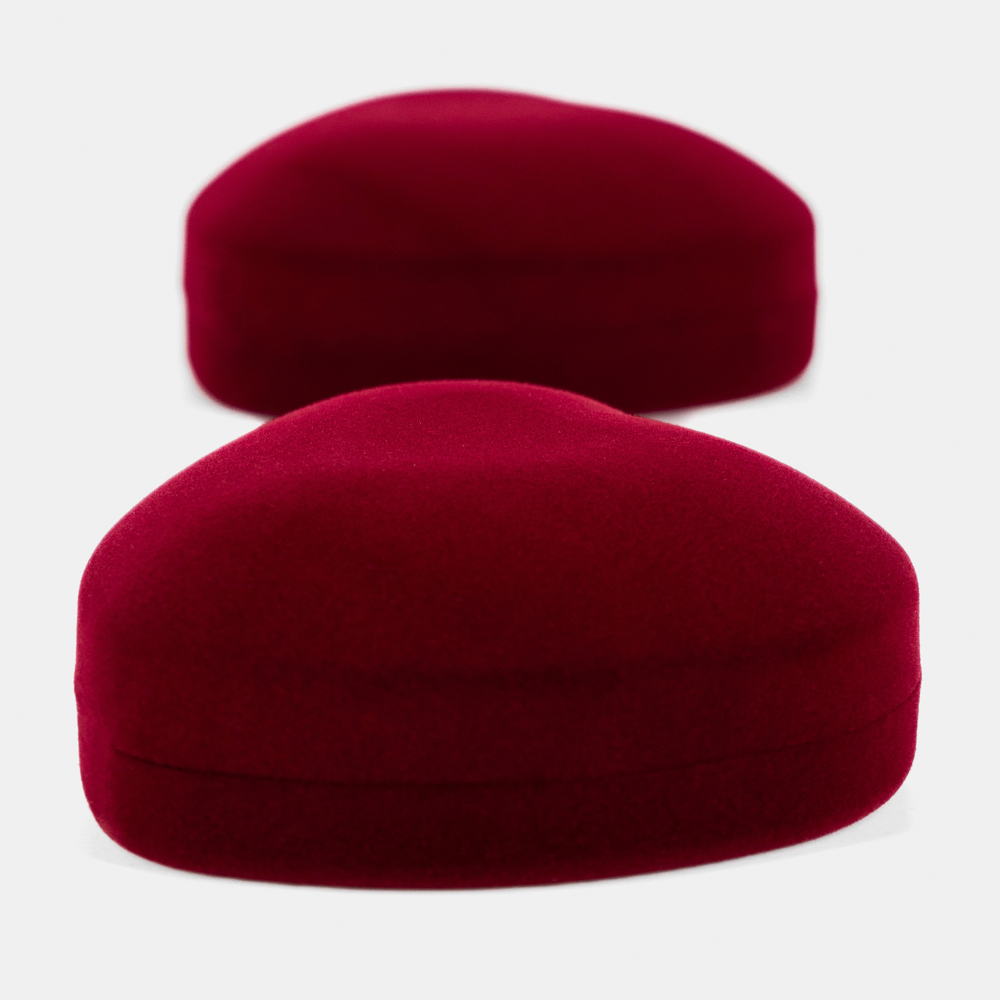 Бархатистый футляр сердечко среднее для набора украшений